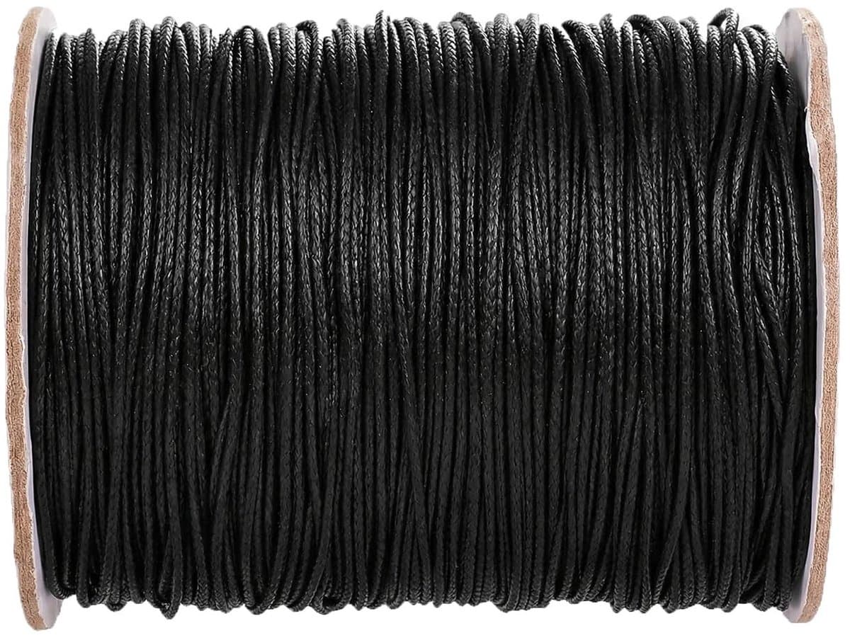 Dailygoods- Gewaxte Draad 1.5mm - 180 Yards - Kralen Draad - Macramé Koord - Sieraden Maken - Zwart