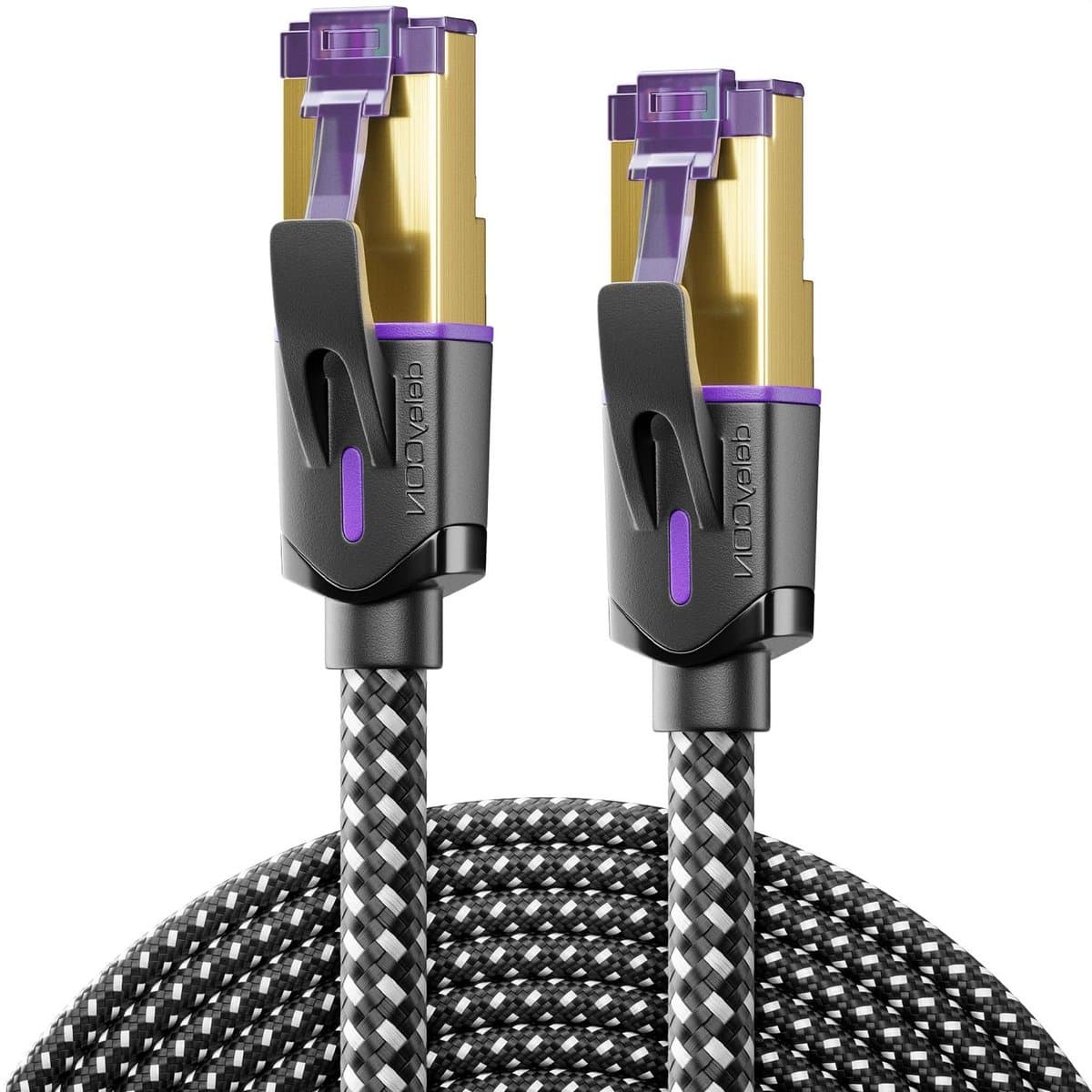 Patchkabel CAT7 - Netwerkkabel Ethernetkabel - Ultrasnel Internet - S/FTP Afscherming - 15 meter - Zwart