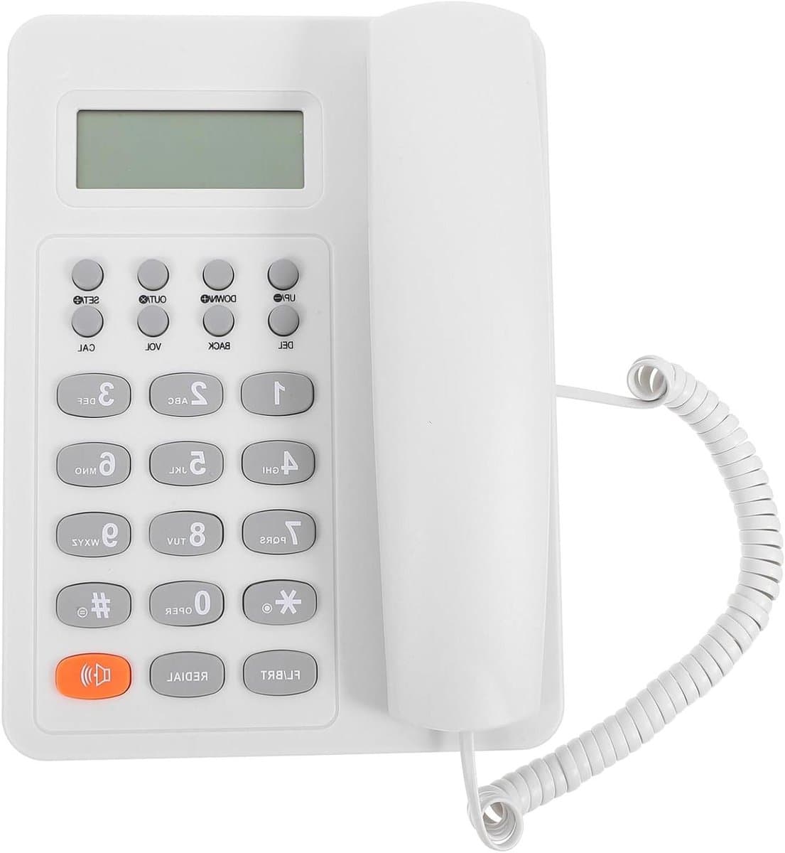 Vaste Telefoon - Bureautelefoon Kantoor - Efficiënte Communicatie - Helder Geluid - 215 cm - Wit