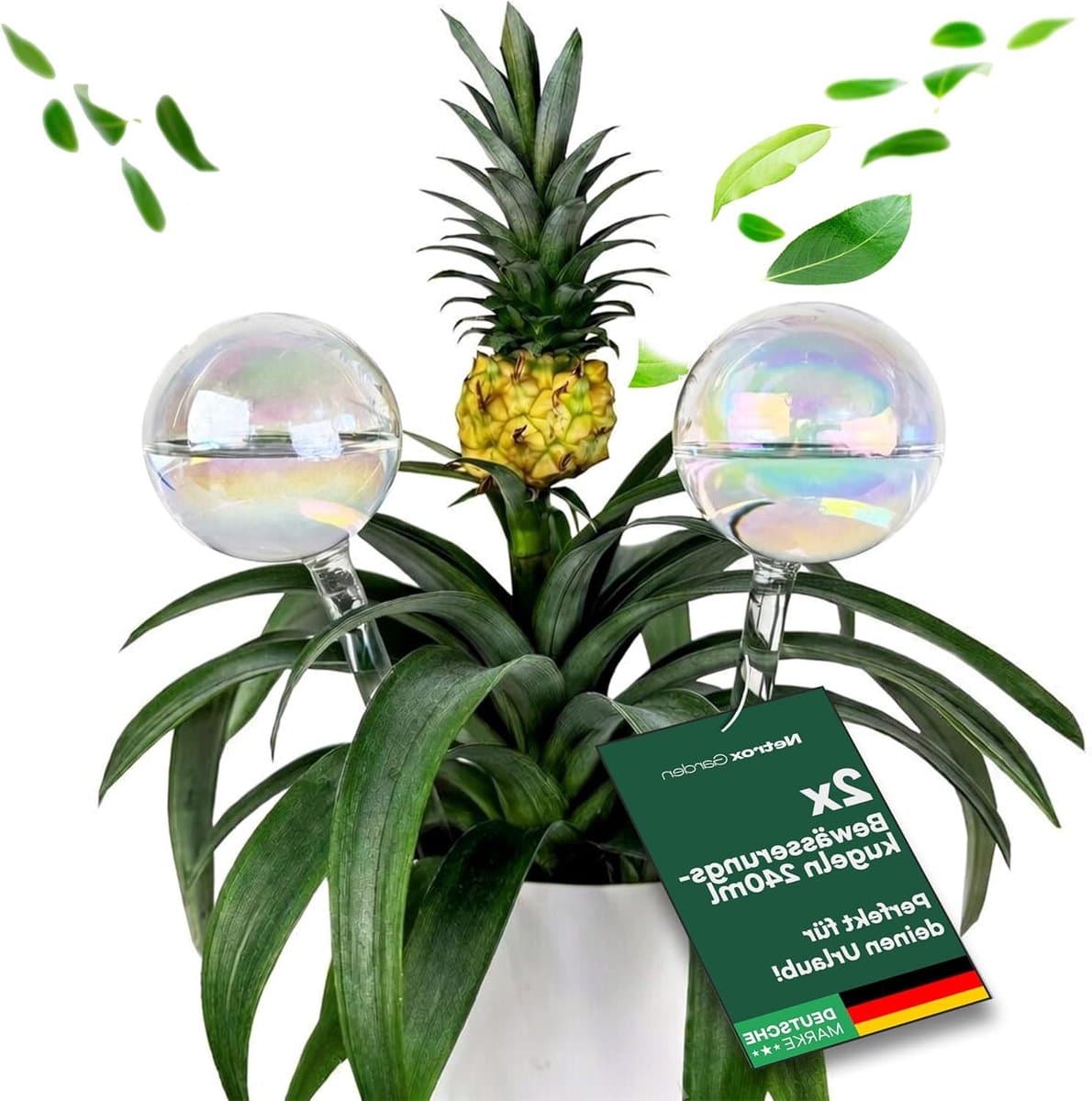 Irrigatie Ballen - Watergevers Planten - Planten Verzorgen - Handgemaakt Glasontwerp - 2x 400 ml - Helder