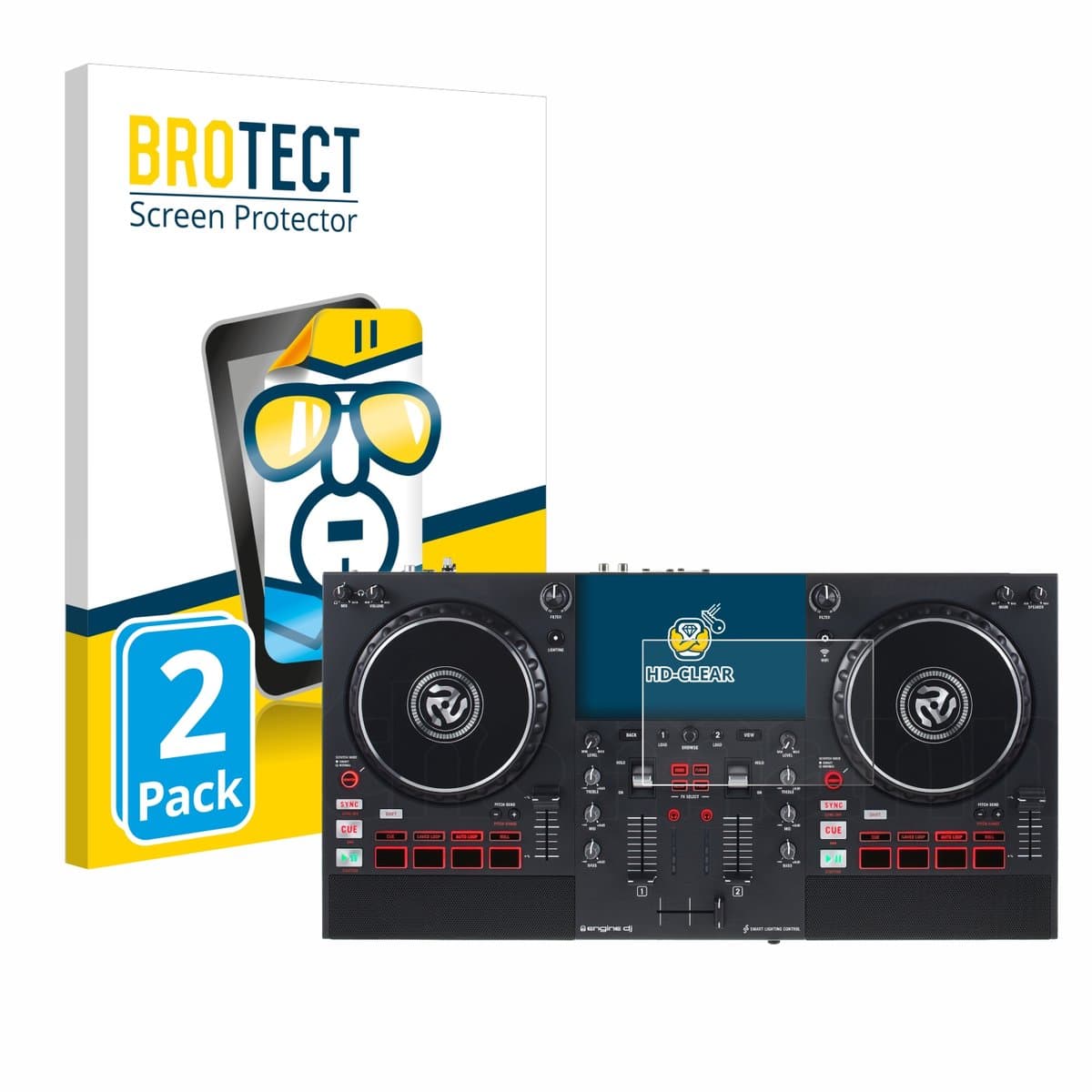 BROTECT - Screenprotector voor Numark Mixstream Pro+ - Folie Beschermfolie transparant 2 Stuks