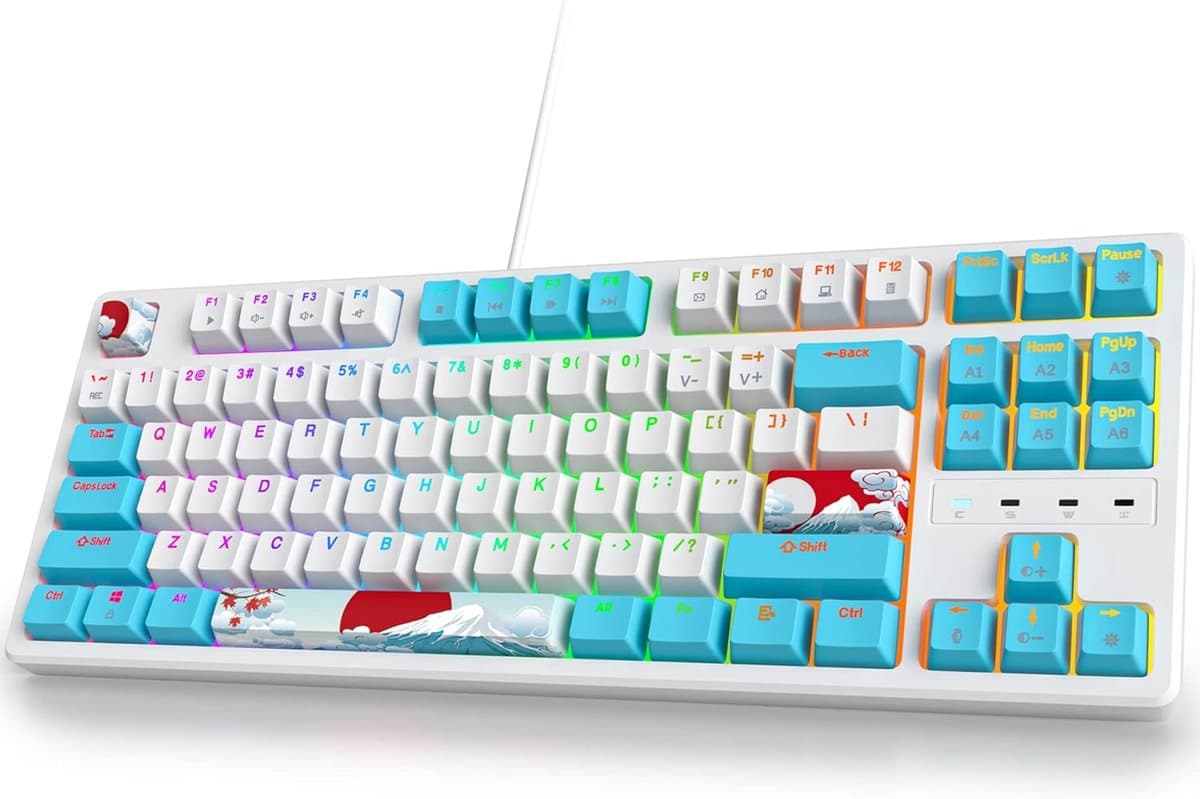 Mechanisch Gaming Toetsenbord - Compact Draadloos Toetsenbord - Snel Typen En Gamen - 75% TKL Indeling - 87 Toetsen