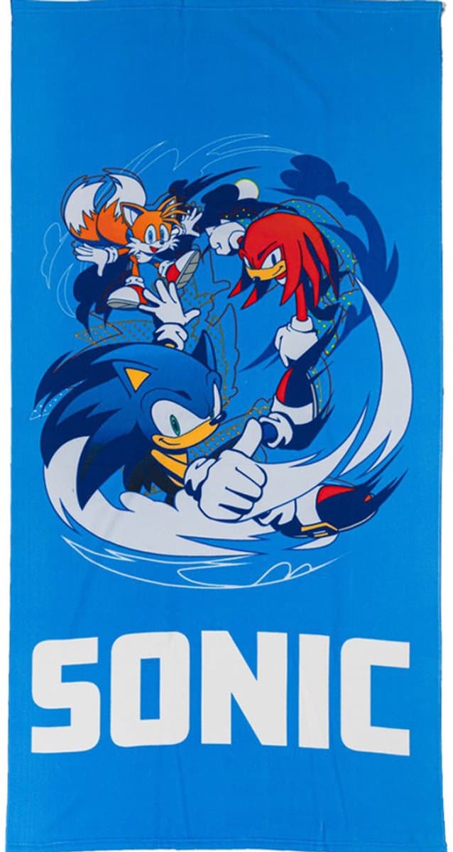 Sonic blauw strandlaken 70 x 140 cm - polyester