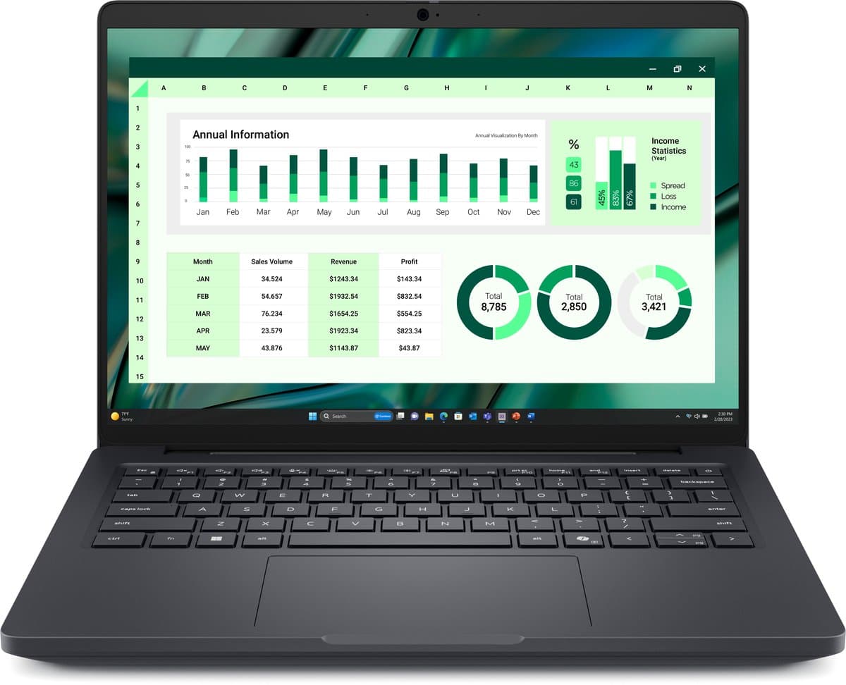 DELL Pro Max 14 MC14250 Intel Core Ultra 7 265H Mobiel werkstation 35,6 cm (14") Full HD+ 32 GB LPDDR5x-SDRAM 1 TB SSD NVIDIA RTX PRO 500 Blackwell Wi-Fi 7 (802.11be) Windows 11 Pro Engels Zwart