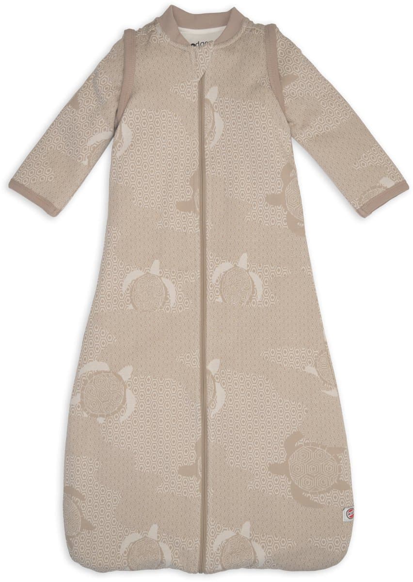 Lodger Hopper - Slaapzak baby met Afritsbare Mouwen - Beige - 80cm - 2.4 TOG - Autostoel - Winterslaapzak