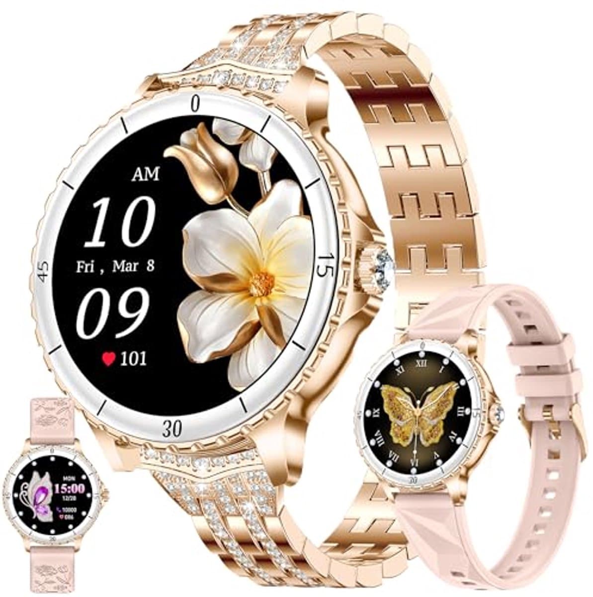 AMOLED Smartwatch met Bluetooth Belfunctie - Waterdichte Sportsmartwatch voor Android en iOS