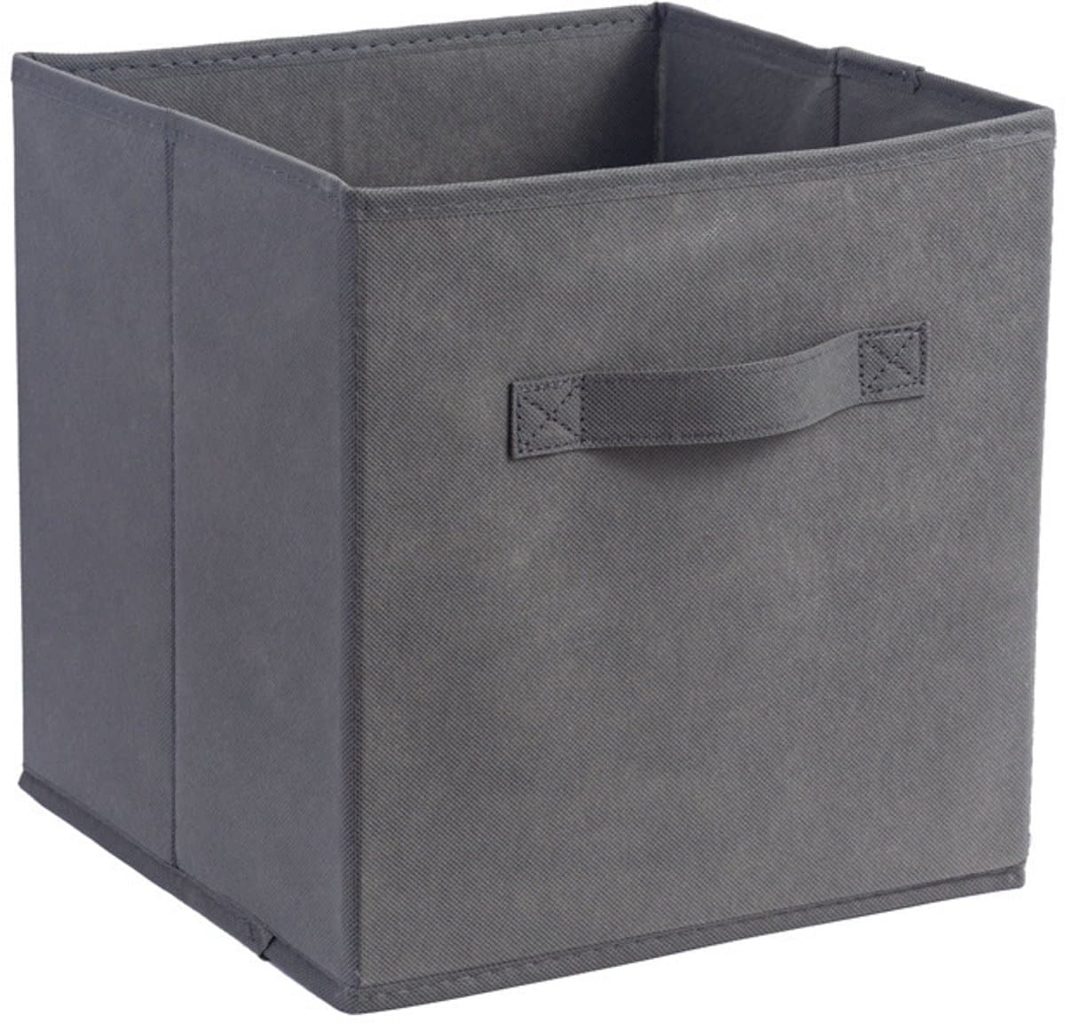 Grijze non-woven opbergdoos 27 x 27 x 28 cm - één stuk - Home opbergmand
