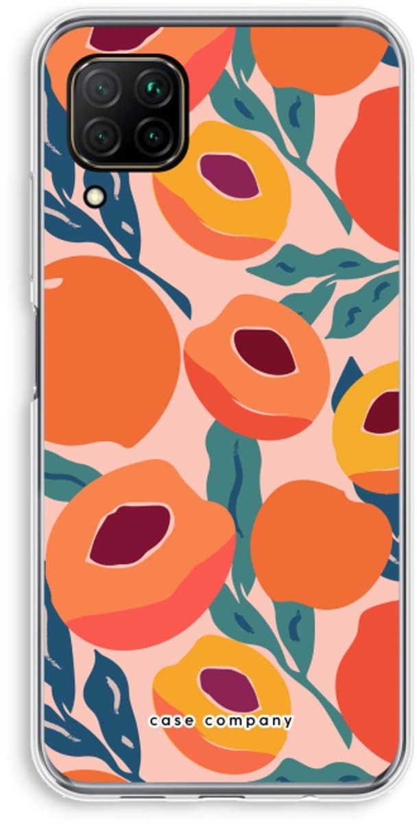 Case Company® - Hoesje geschikt voor Huawei P40 Lite hoesje - Perzik - Soft Cover Telefoonhoesje - Bescherming aan alle Kanten en Schermrand