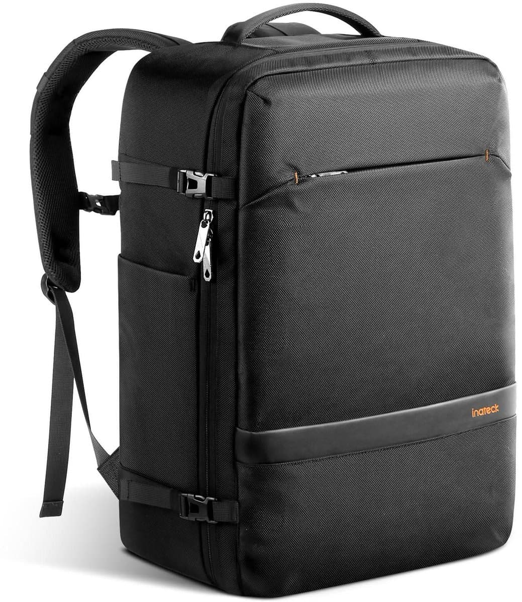 Inateck BP03005 Supergrote handbagage, reisrugzak, vliegtuig, laptop, rugzak voor 15,6 inch laptop notebooks, vlucht goedgekeurde rugzak, cabinerugzak voor weekends, 42 liter