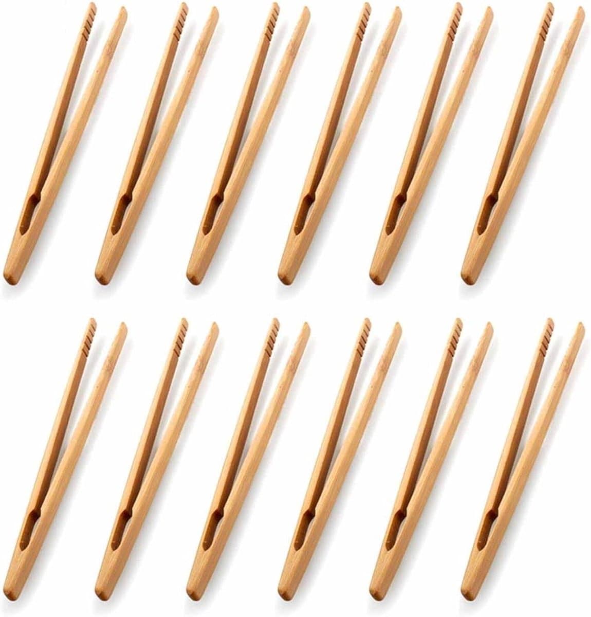 Bamboe Tang voor het Roosteren van Brood en Koken van Augurken - Thee en Broodrooster Tang van Bamboe (8 stuks)