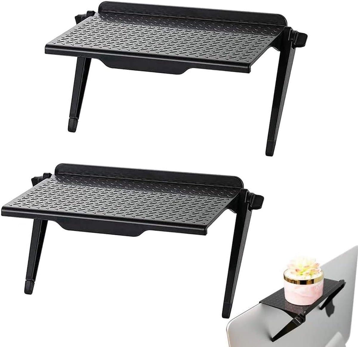 2 stuks monitor top plank - tv-beeldscherm-organizer rek - scherm top plank voor multimedia-opstelling