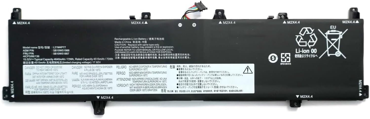 L21M4P77 L21C4P74 L21D4P76 SB10W51988 SB10W51989 Laptop Battery Compatible with Lenovo ThinkPad Z16 Gen 1 (Type 21D4 - ShopVlot