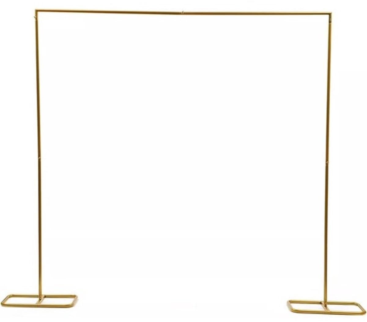 Vierkante bruilftsboog - Decoratieboog - Feestelijke decoratie - Stabiele ijzeren constructie - 2 x 21 meter - Goud