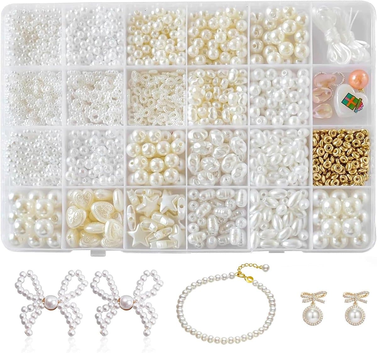 Kralenset voor doe-het-zelf sieraden, armbanden, voor doe-het-zelf sieraden, sieraden, feestdagen, feesten, Kerstmis, kralenset, sieraden, gebruikt voor Kerstmis, feesten, Pasen