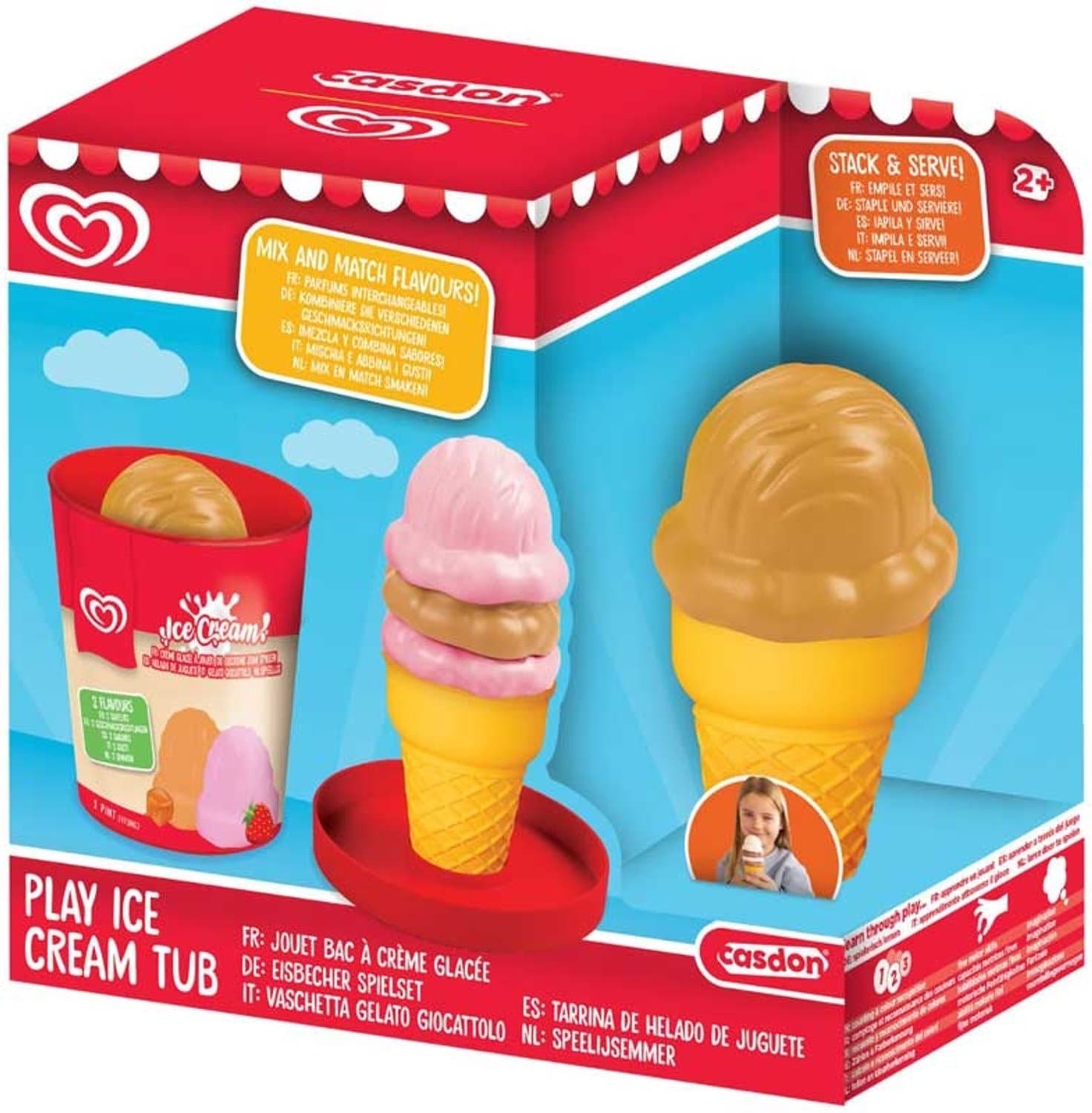 Casdon Ola Speelijs Emmer - Aardbei en Caramel