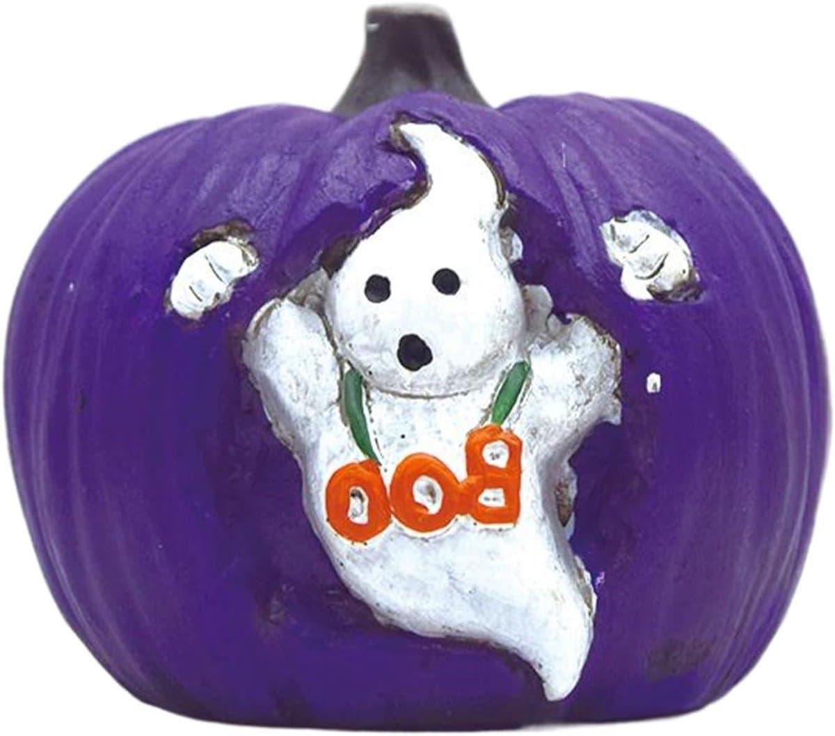 Pompoen Decoratie - Spook Ornament - Halloween Versiering - Realistisch Design - 14.5W x 14H cm - Oranje