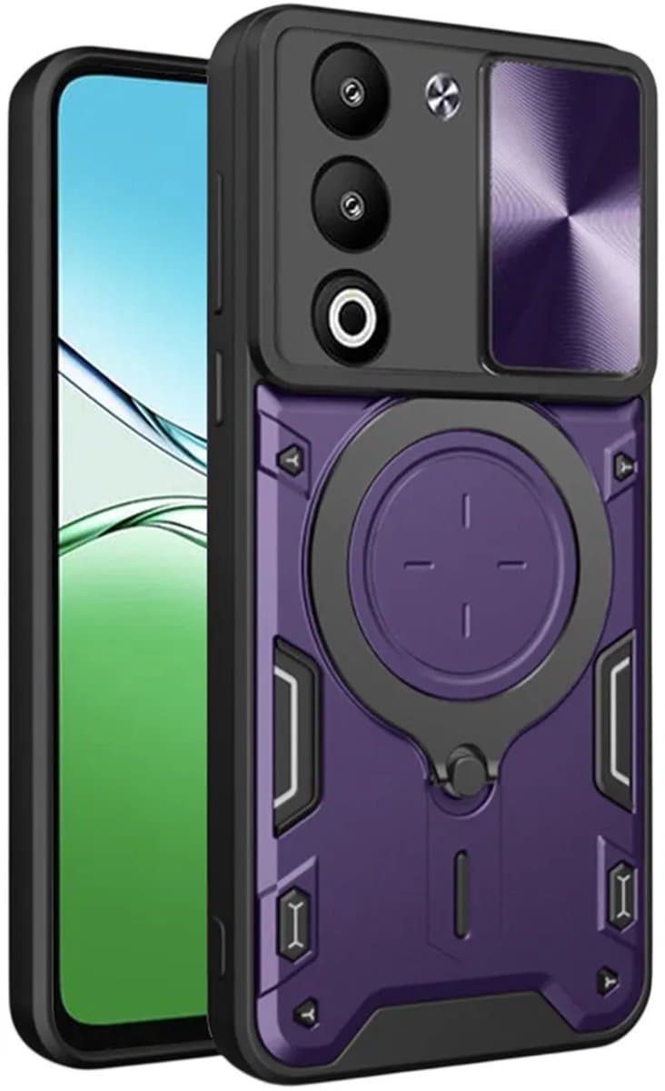 Hoesje geschikt voor Oppo A5/A5m - Techsuit CamGuard Pro Back Cover - Paars