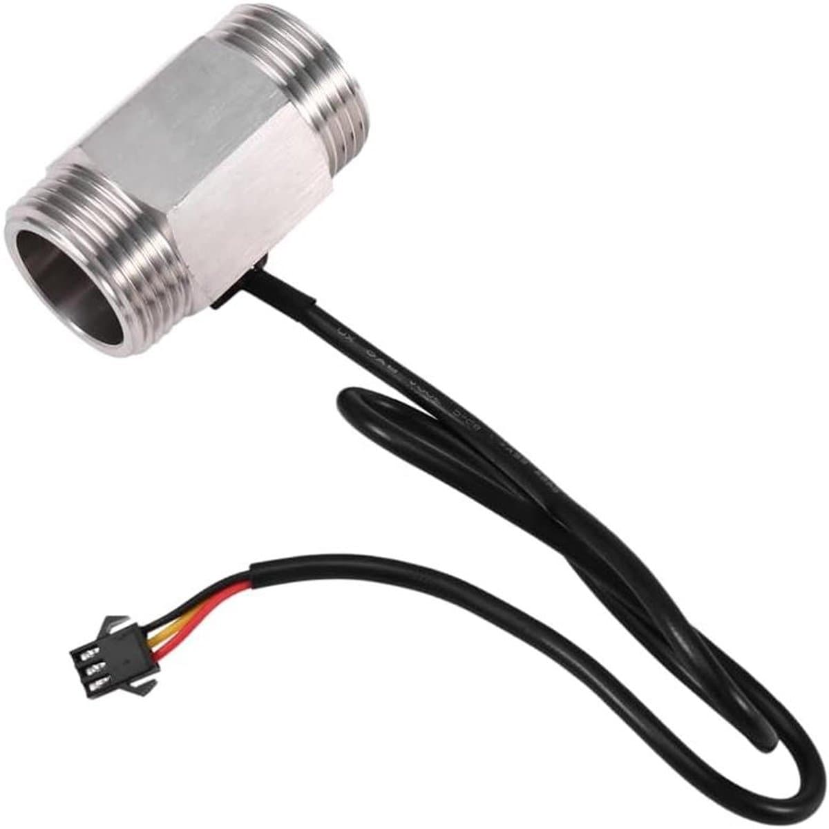 Waterstroommeter - Vloeistofsensor - Waterverbruik Monitoren - Roestvrij Staal - 1 Inch - Zilverkleurig