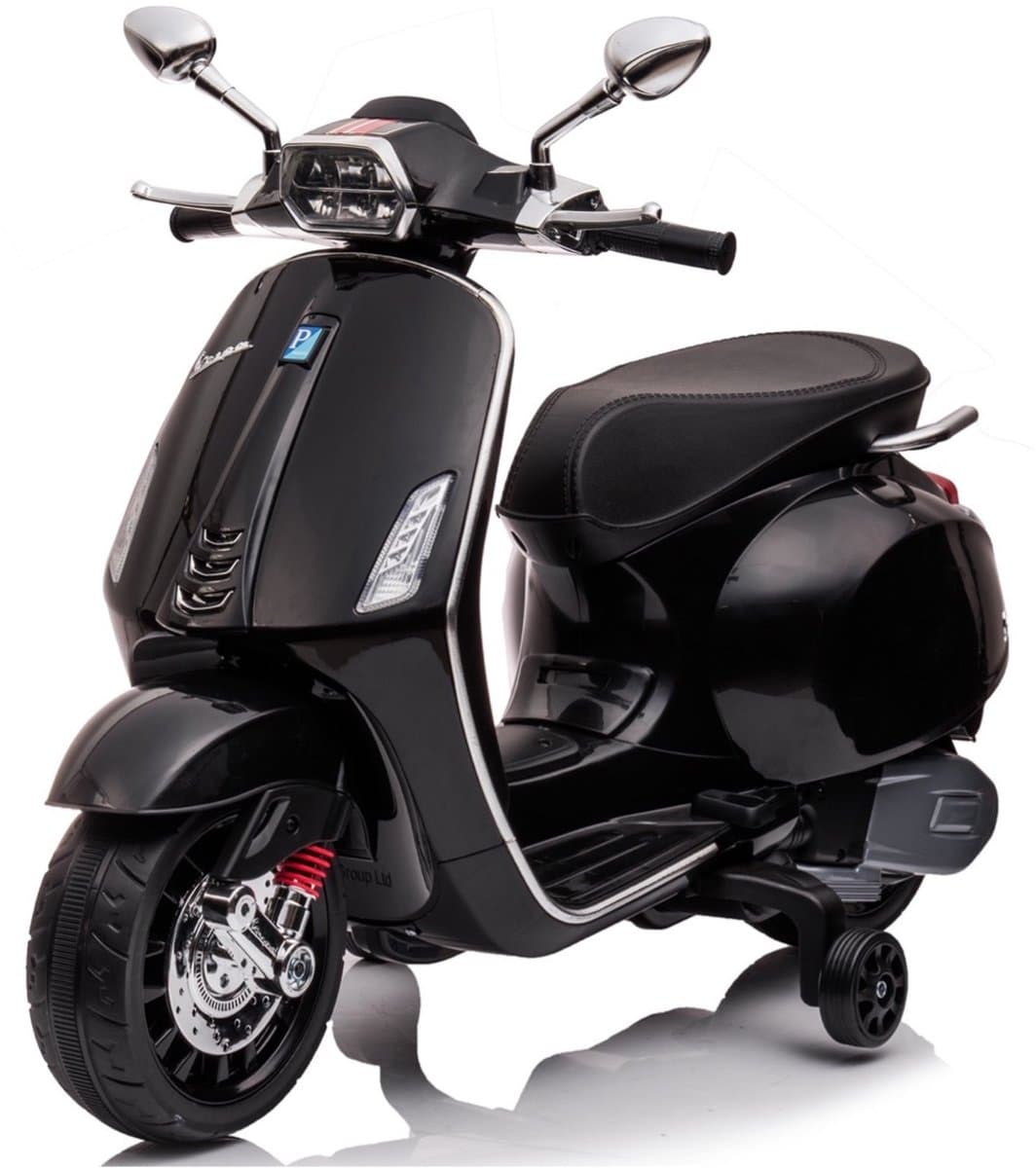 Vespa Sprint 6V Kinderscooter Zwart