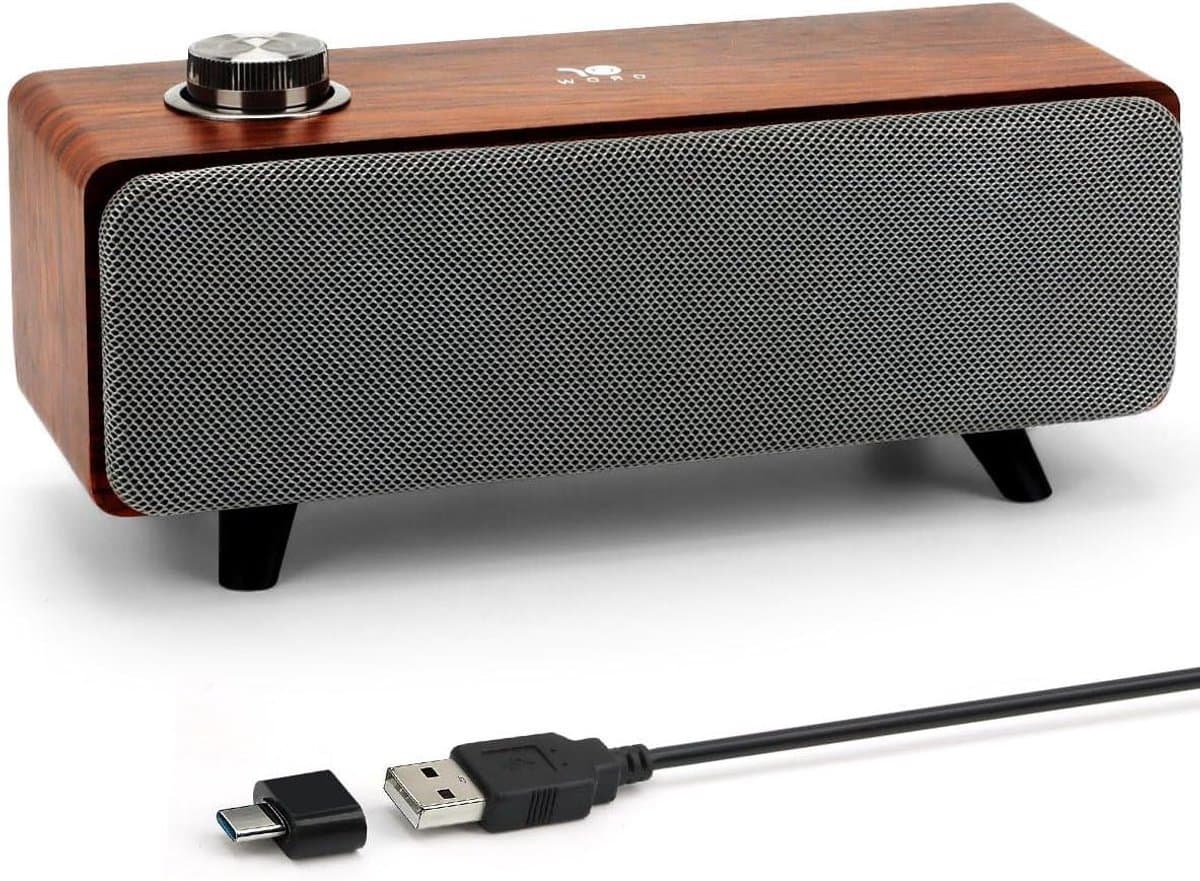 Computerluidsprekers - Bluetooth soundbar - Muziek luisteren - Met subwoofer - 26x10x10 cm - Zwart