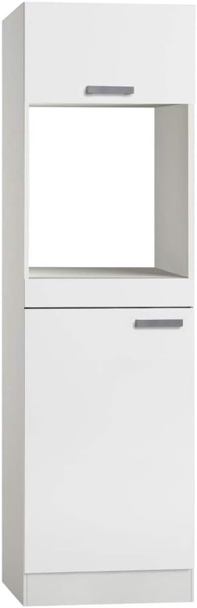 Keuken Koelkastombouw - Keukenmeubel Hoge Kast - Keuken Organisatie - Made in Germany - 60 cm Breed - Wit