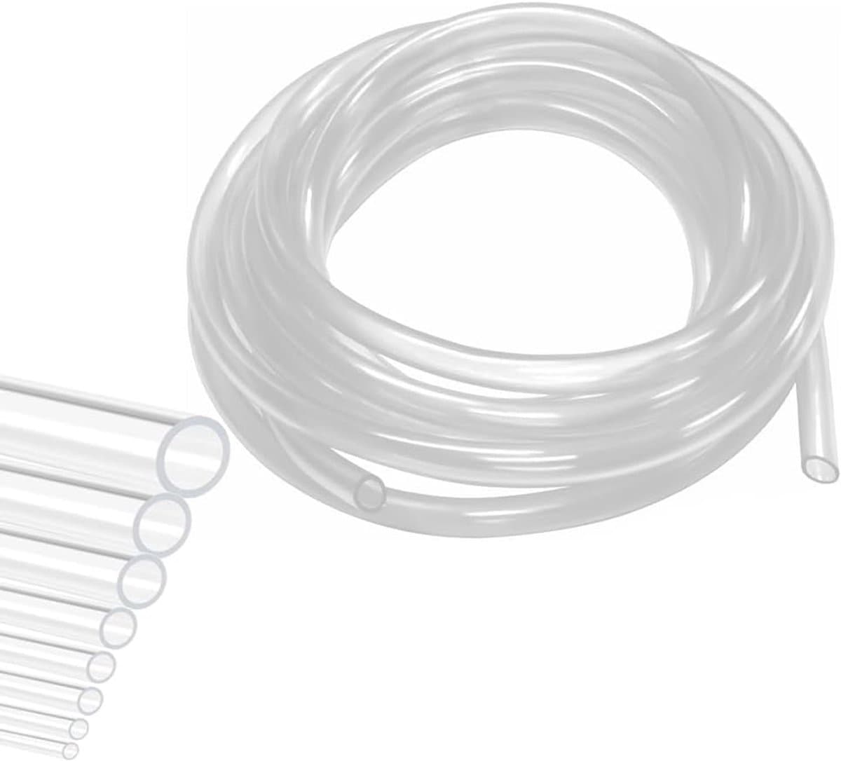 Flexibele siliconen slang, geschikt voor levensmiddelen, 5 mm ID x OD 7 mm, wanddikte 1 mm, 3 meter lengte, waterleiding, transparante slang, helder water luchtbuis, aquariumslang, waterslang