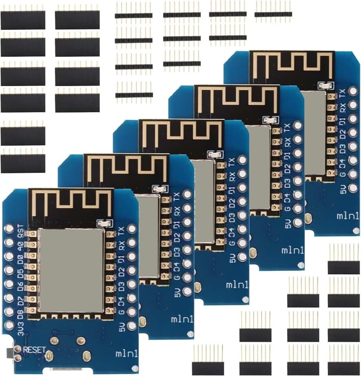 ESP8266 Mini NodeMCU WiFi Ontwikkelingsplaat - 5 stuks ESP8266-12F CH340G USB-module Compatibel Met Arduino