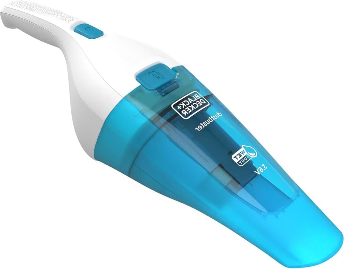 Handstofzuiger Met Laadstation - Draadloos - 385ml - Wit/Blauw