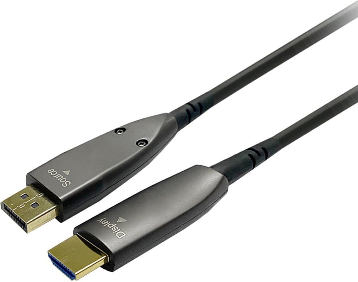 Vivolink PRODPHDMIOP50 video kabel adapter 20 m DisplayPort HDMI Zwart