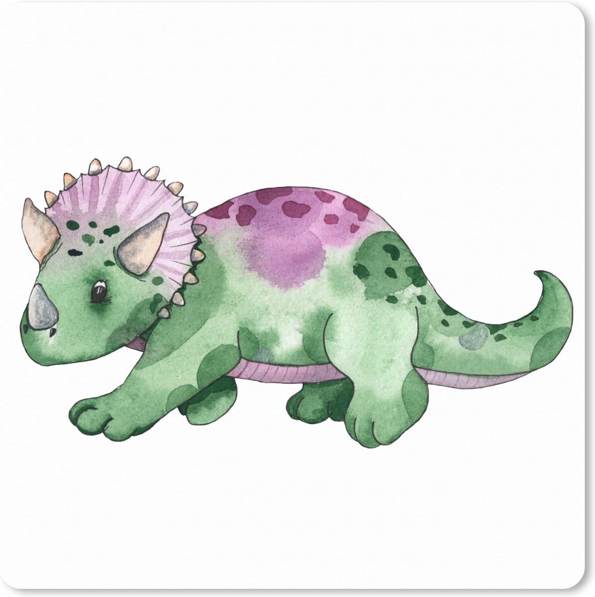 Muismat XXL 40x40 cm - Bureau onderlegger - Bureau mat Dinosaurus - Kinderkamer - Groen - Jongens - Meisjes - Kinderen - Bureaumat - Gaming mousepad xl - Bureaulegger groot - Computer deskmat