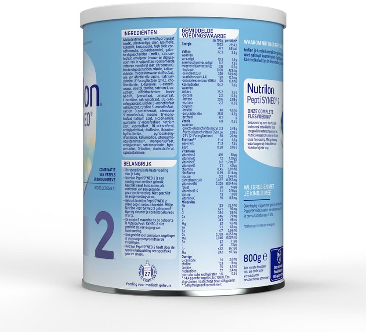 Nutrilon - Pepti Syneo 2 - 6 t/m 12 maanden - flesvoeding - 800gr
