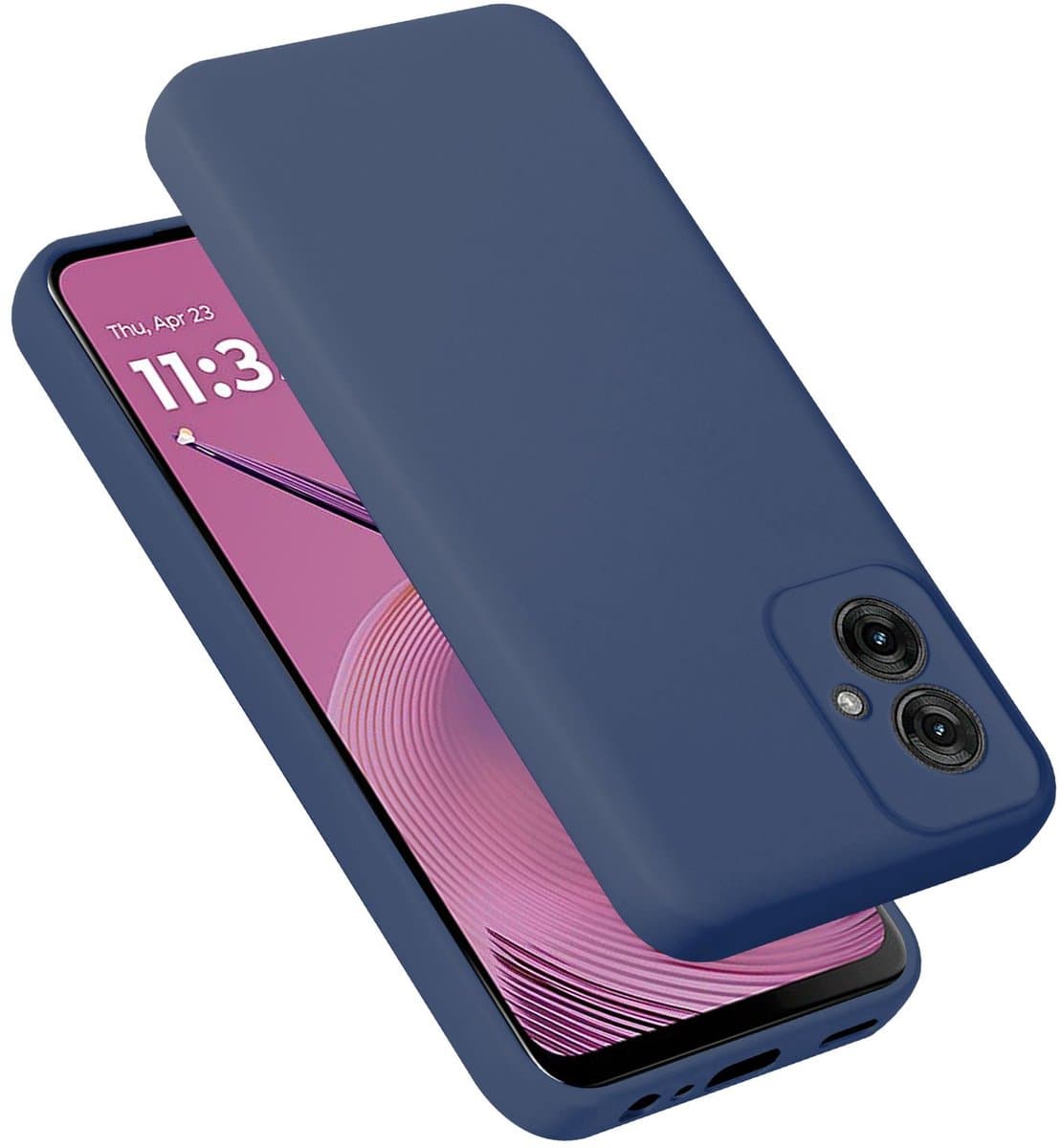 Cadorabo Hoesje geschikt voor Motorola Moto G55 in LIQUID BLAUW - Beschermhoes gemaakt van flexibel TPU silicone Case Cover