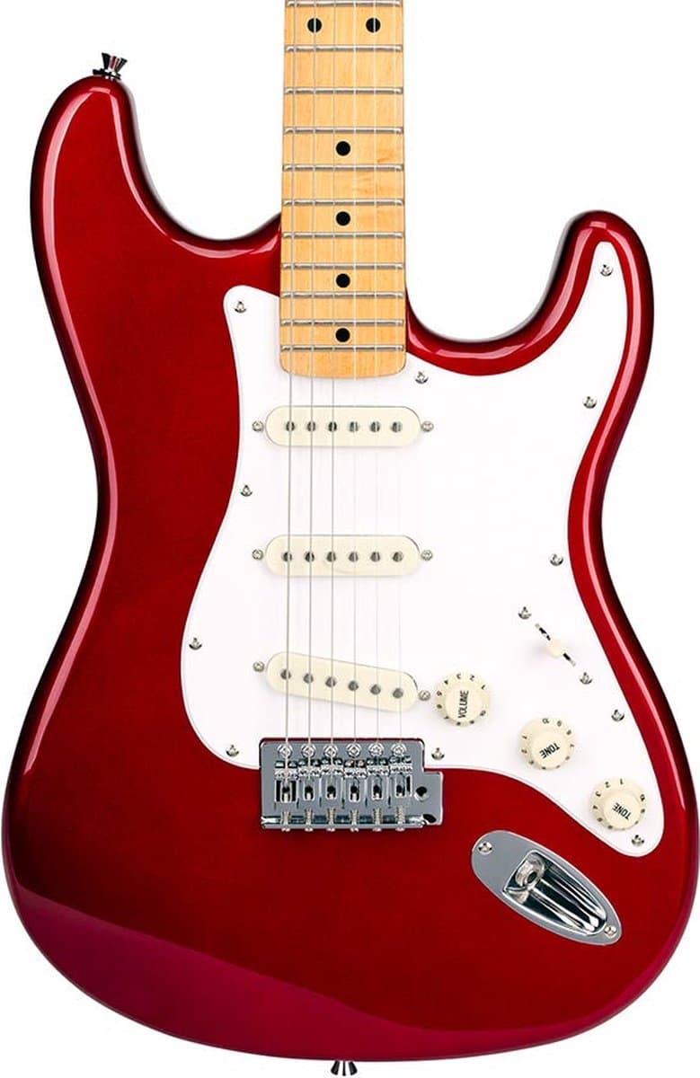 Elektrische gitaar SX VTG Series SST57-CAR Candy Apple Rood incl. tas