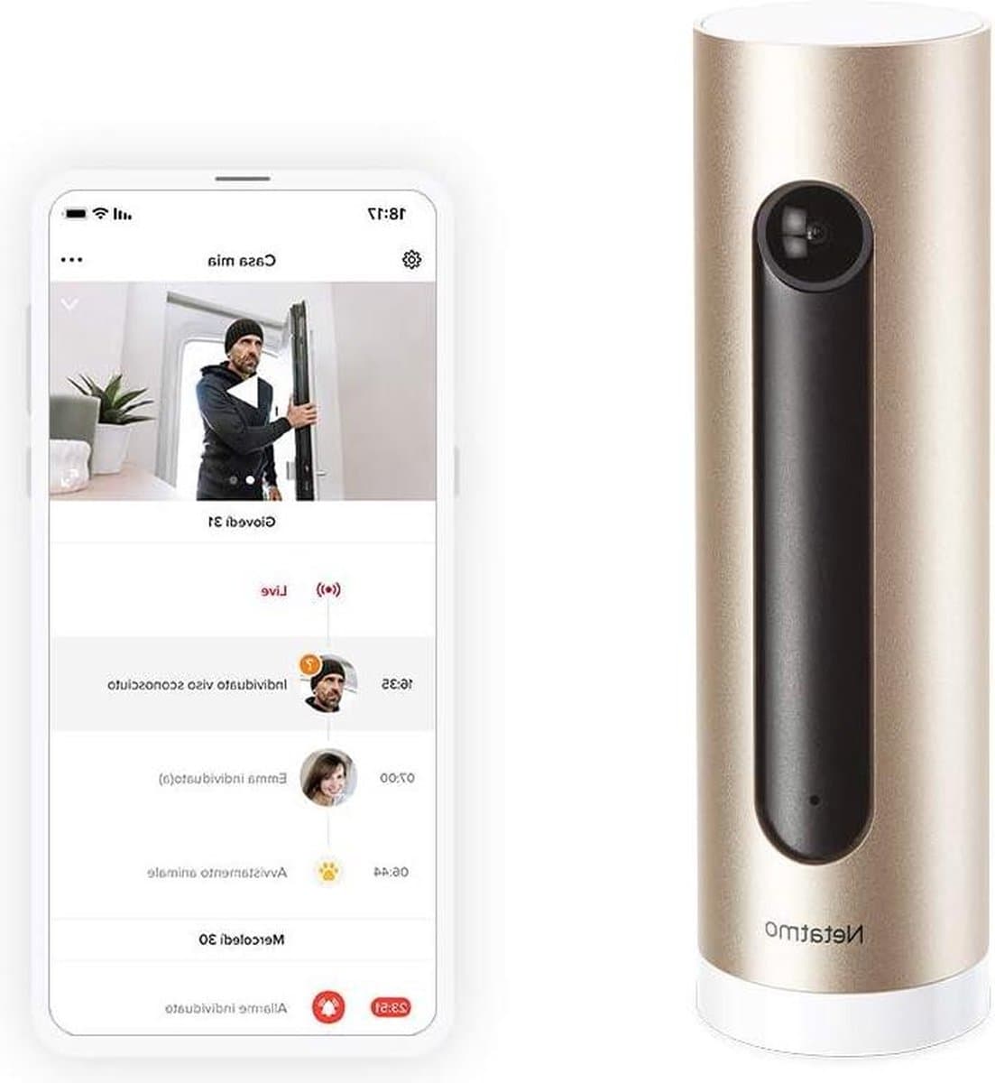 Spy Camera Slimme Binnenmuurbevestiging WIFI Bewegingsdetectie Nachtzicht FHD 1080p MicroSD-kaart Zonder Abonnement Alexa-Google-Apple NSC-AMZ