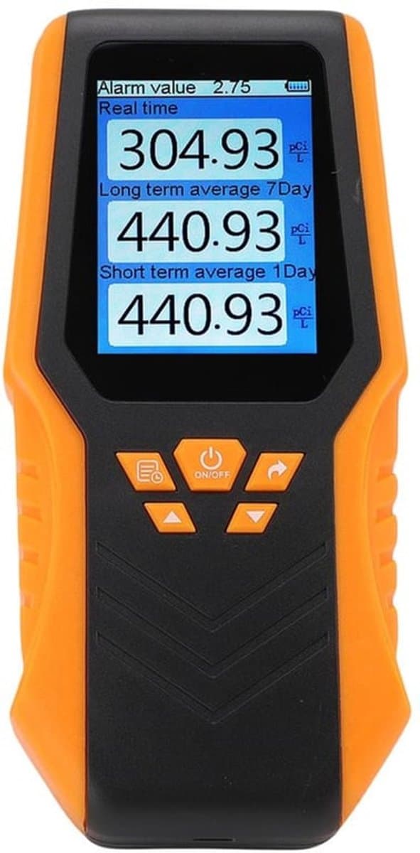 Radon Detector Digitale Metingen Draagbare Monitor voor Thuis Kantoor School Kelder