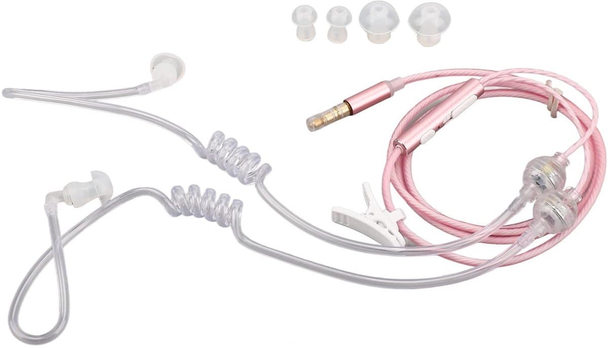 SPHProducts - In-ear Binaurale Hoofdtelefoon - Anti-straling - Roze - Ruisonderdrukking - Hoofdtelefoon voor Laptop en Tablet - Ergonomisch ontwerp