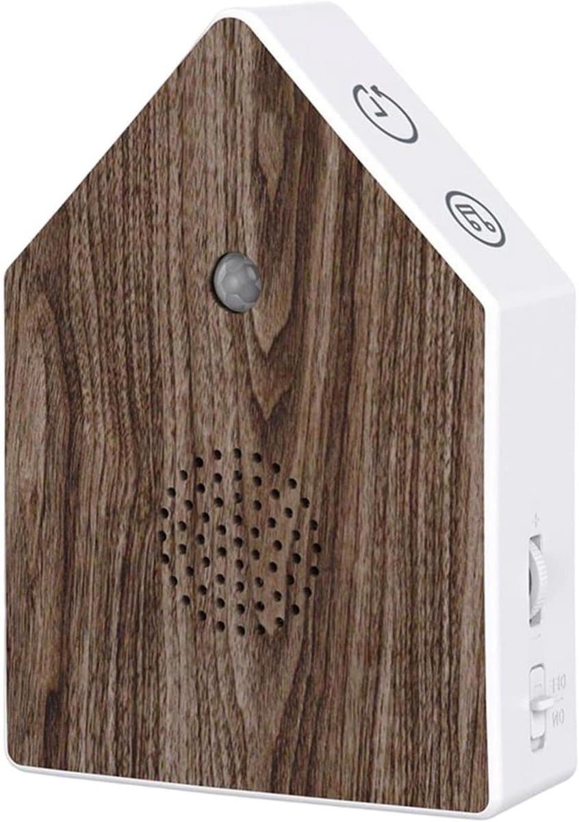Slaapmachine Wit Ruis - Ontspanningsluidspreker Geluidstherapie - Rustige Slaap Bevorderen - Bewegingssensor Activering - 14 x 1 cm - Black Walnut