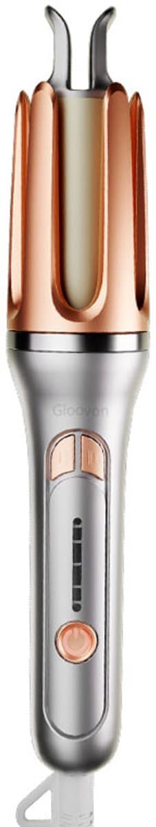 Gloovon® Automatische Krultang - 32mm - Keramische Coating - 4 Temperatuurstanden - Verlengde 13cm Barrel - Grijs/Goud
