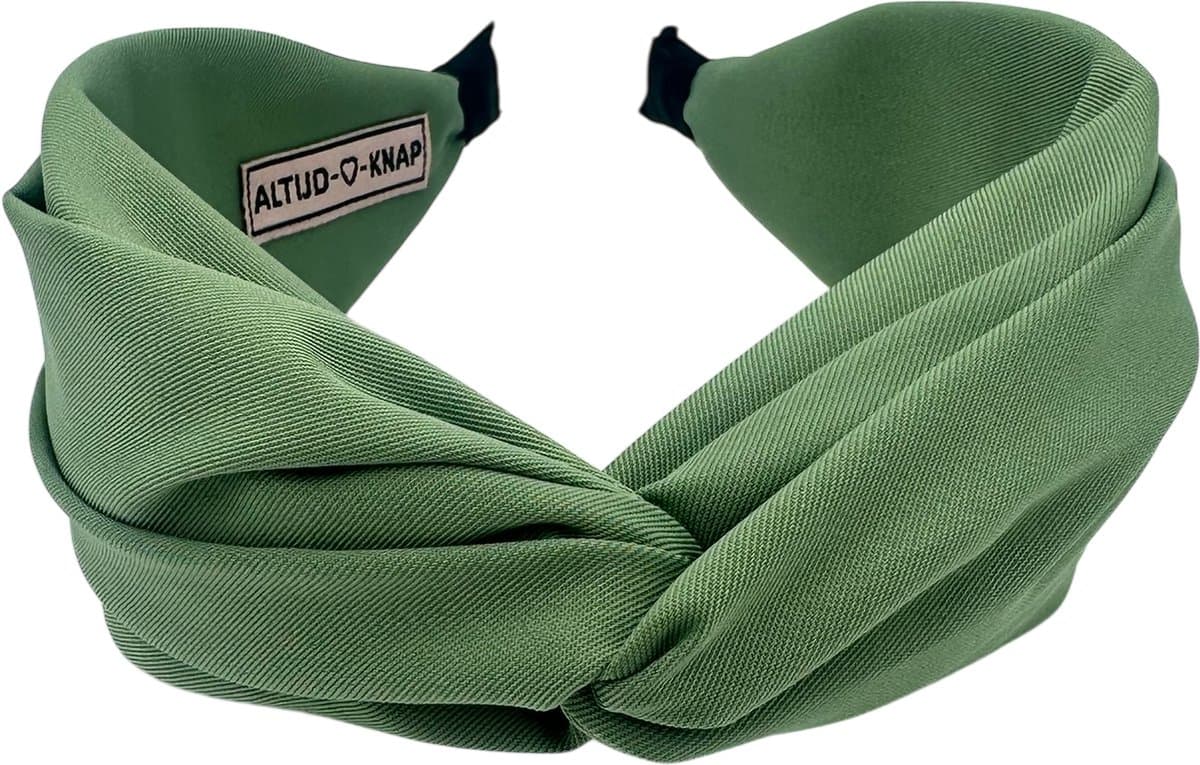 Altijd Knap - Haarband Soft Touch Olive - Brede olijfgroene haarband