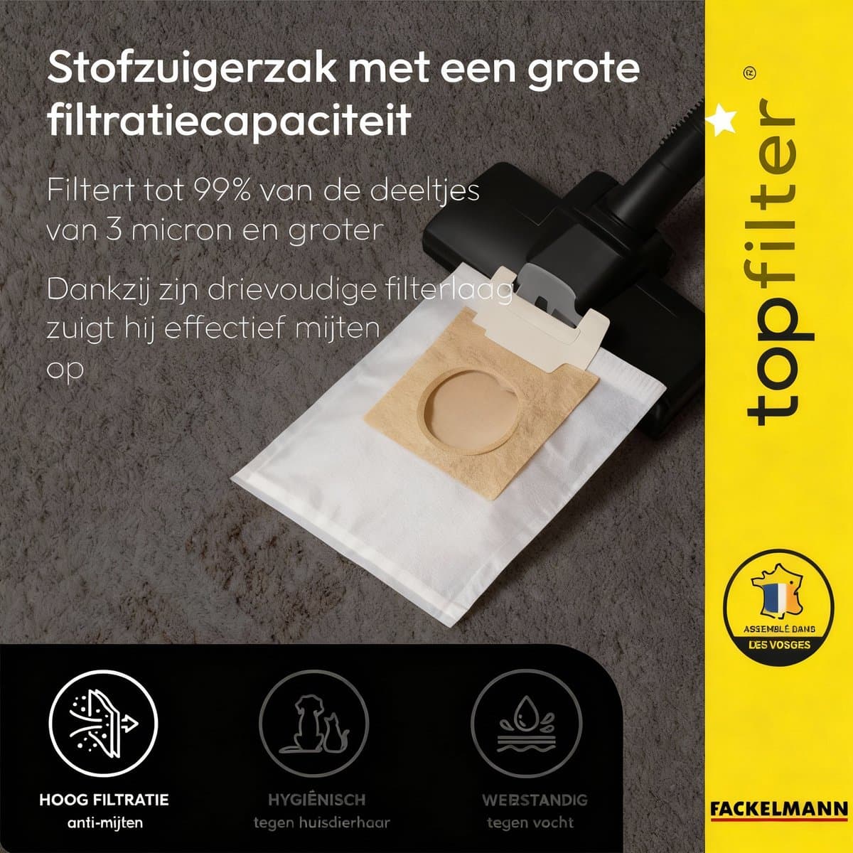 Set van 4 stofzuigerzakken Tornado en AEG TopFilter Premium