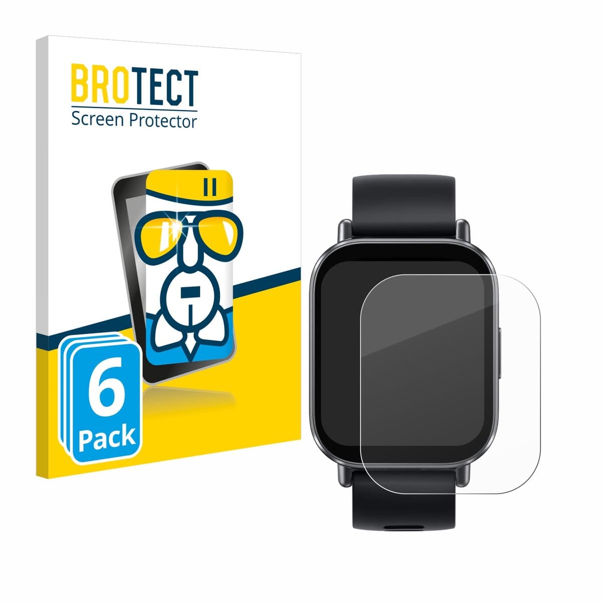 Screenprotector 6 Stuks voor Xiaomi Redmi Watch 5 Active Beschermglas transparant