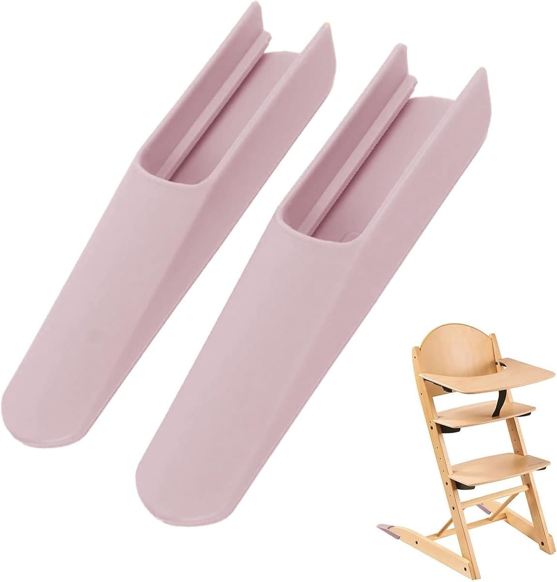 Stoel Voetjes - Ondersteuning Set - Voorkom Kantelen - Specifieke Pasvorm - 10x10x0.9 cm - Lila