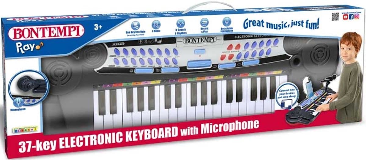 Bontempi keyboard elektronisch speelgoed muziek educatief multicolor.