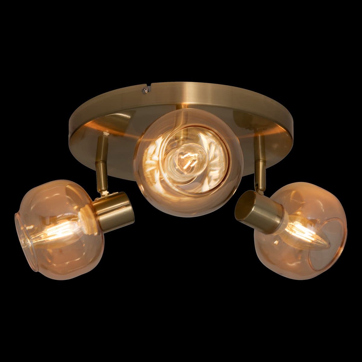Atmosphera Pilia Plafondlamp - 3 stuks, 25 cm, Amberglas