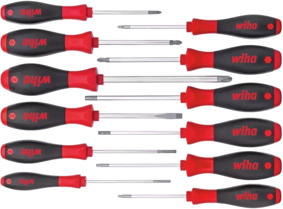 Wiha Schroevendraaierset SoftFinish - Kleurloos, Kunststof/Rubber/Chroom-vanadiumstaal