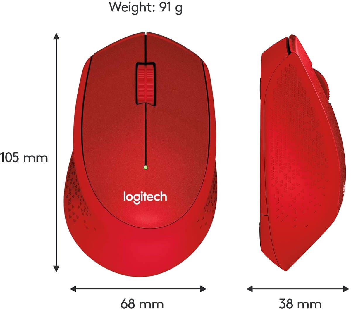 Logitech muis M330 SILENT PLUS draadloos rood