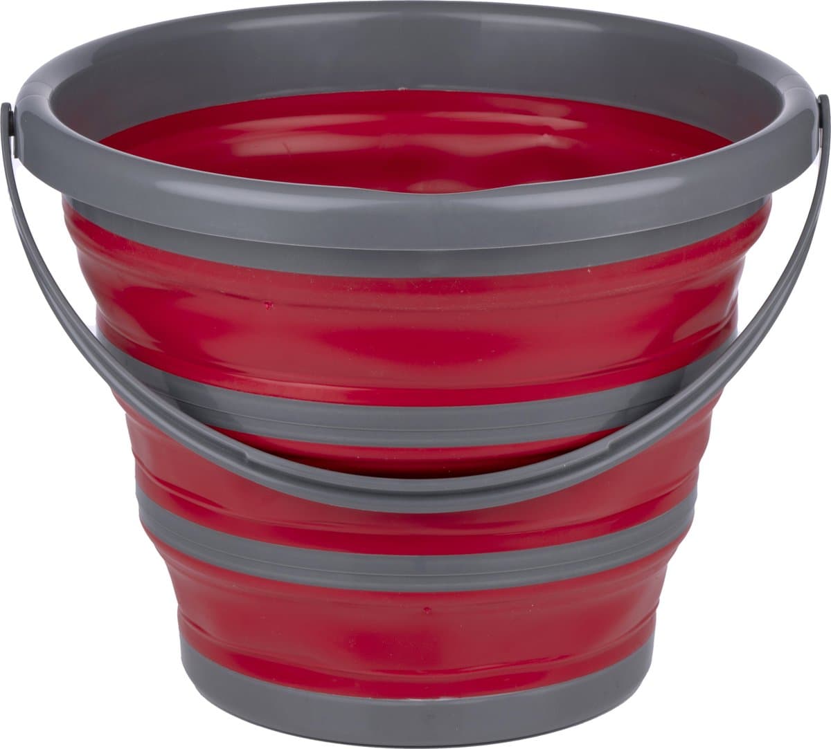 Dirt Devil Opvouwbare Emmer - 10 Liter - 32 x 25,5/ 5,5 CM - Bespaar Opbergruimte - Perfect voor Schoonmaken en Kamperen - Rood