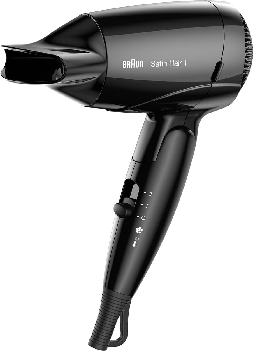 BRAUN Haardroger Satin Hair 1 HD130 Reis Zwart (BRHD130E)