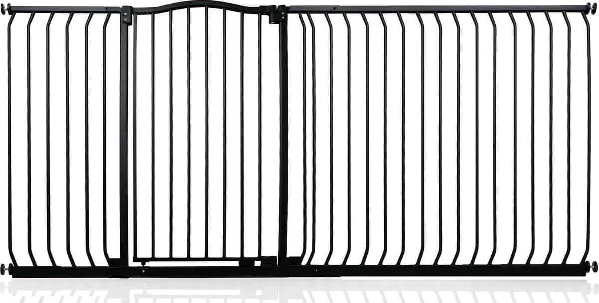 Bettacare Hondenhek met Gebogen Bovenkant, 198-207cm, Zwart, 100cm H
