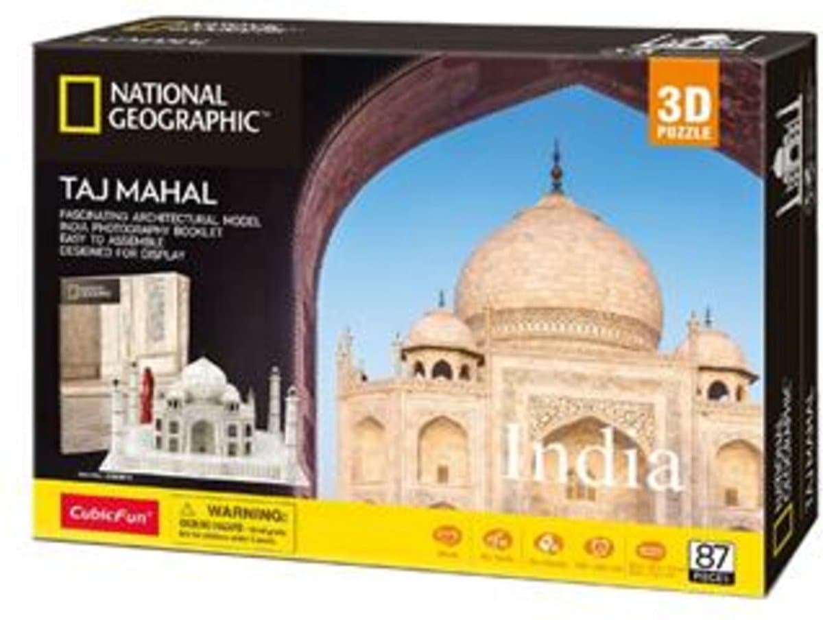 CUBIC FUN National Geographic 3D Puzzel Taj Mahal - 87 stuks